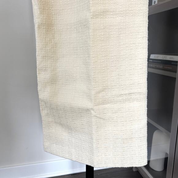 GUCCI White Tweed Gold Embellished Shift Dress 42 NEW Short Sleeve Midi Roman - Picture 4 of 7